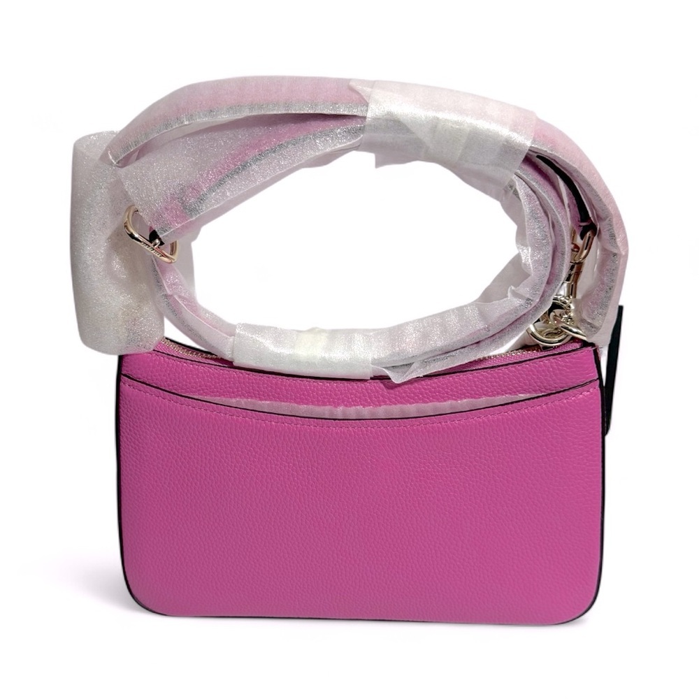NWT Kate Spade Hudson Pebbled Leather Satchel Pink Echinacea Flower MSRP $248 - Picture 7 of 11